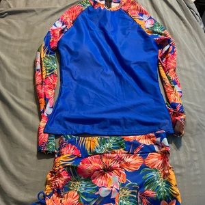 2 piece swim and rash guard